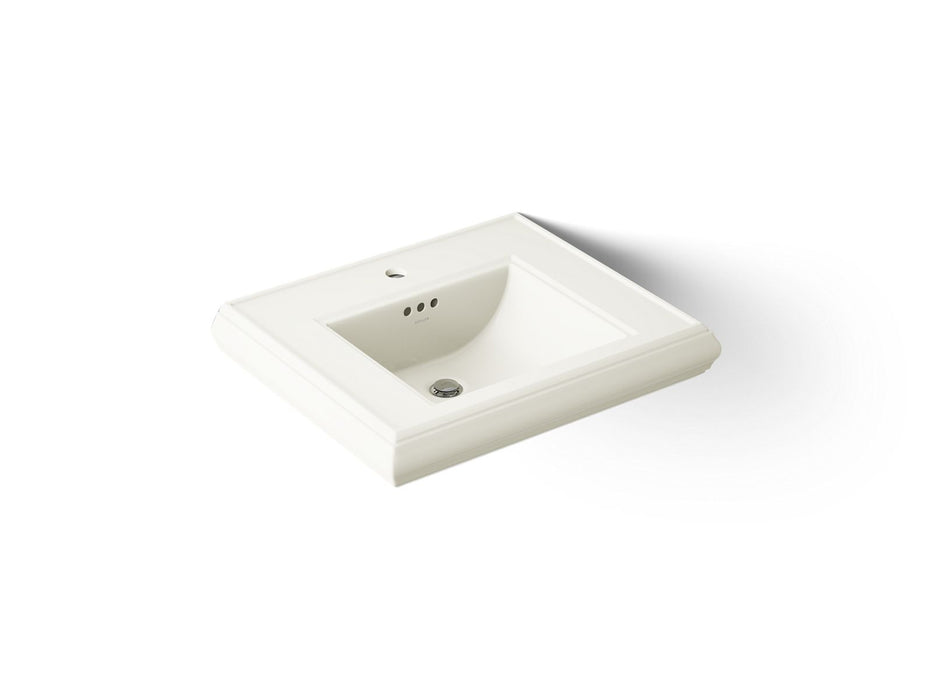 KOHLER K-2239-1 Memoirs Pedestal/console Table Bathroom Sink Basin with Single Faucet-hole Drilling, biscuit