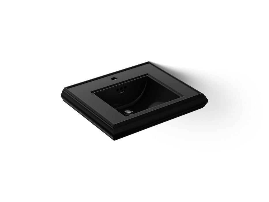 KOHLER K-2239-1 Memoirs Pedestal/console Table Bathroom Sink Basin with Single Faucet-hole Drilling, black black
