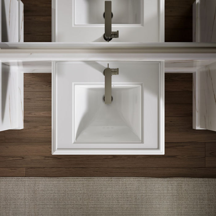 KOHLER K-2239-1 Memoirs Pedestal/console Table Bathroom Sink Basin with Single Faucet-hole Drilling, white - view 5