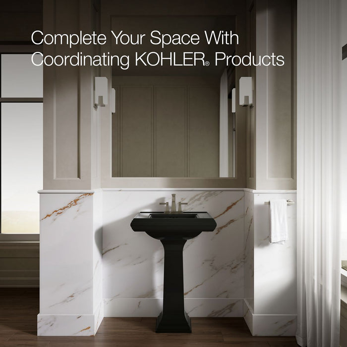 KOHLER K-2239-4 Memoirs Pedestal/console Table Bathroom Sink Basin with 4" Centerset Faucet Holes, black black - view 5
