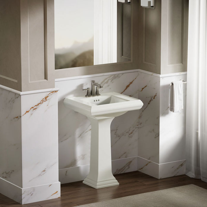 KOHLER K-2239-4 Memoirs Pedestal/console Table Bathroom Sink Basin with 4" Centerset Faucet Holes, dune - view 4
