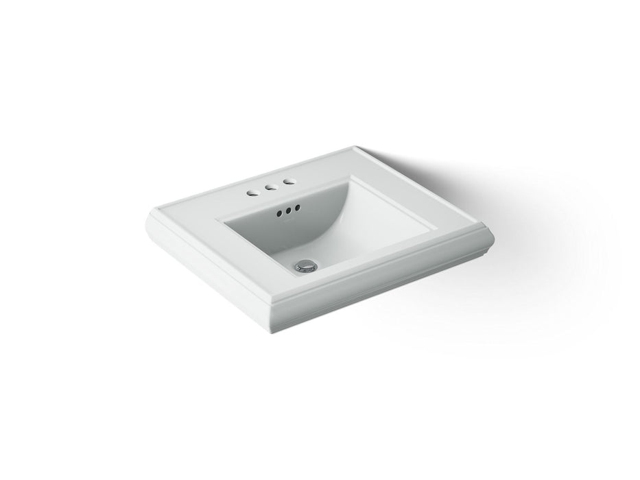 KOHLER K-2239-4 Memoirs Pedestal/console Table Bathroom Sink Basin with 4" Centerset Faucet Holes, ice grey