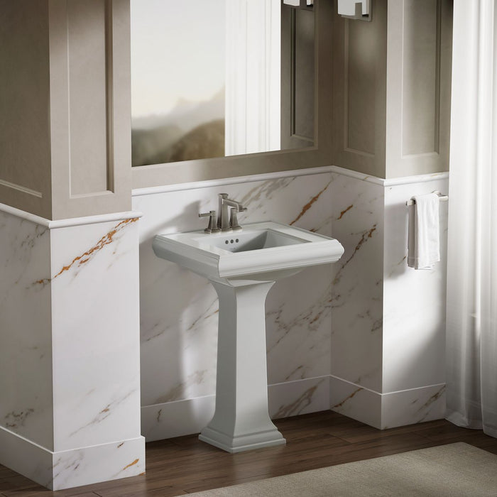 KOHLER K-2239-4 Memoirs Pedestal/console Table Bathroom Sink Basin with 4" Centerset Faucet Holes, ice grey - view 4