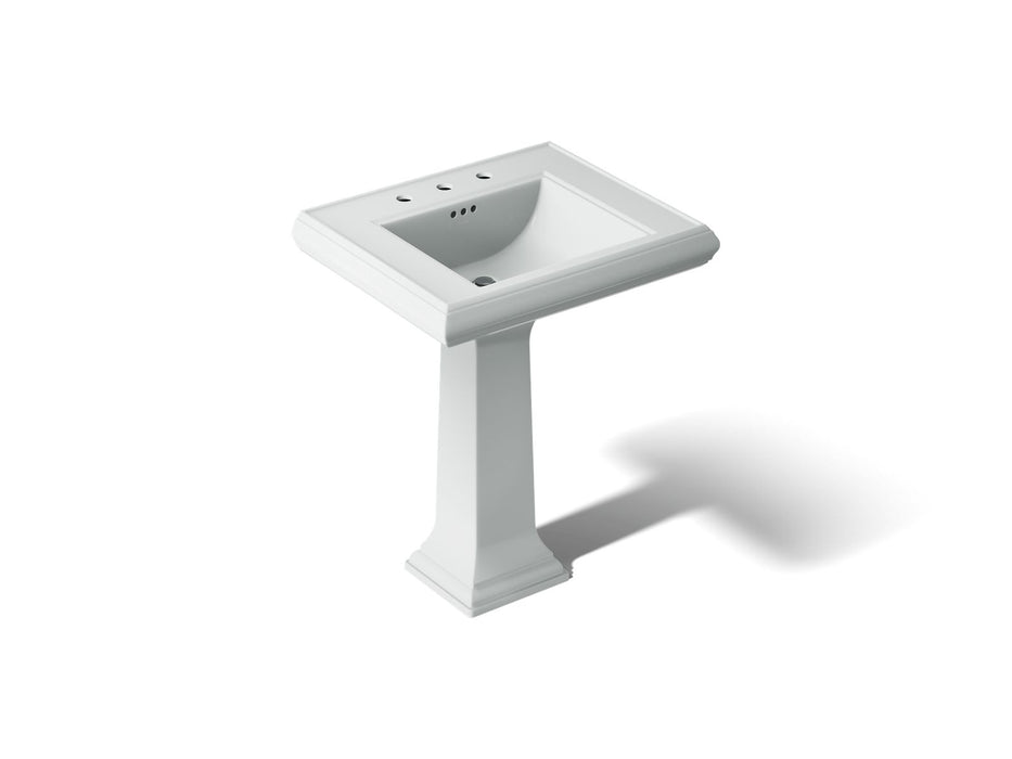 KOHLER K-2258-8 Memoirs 27-1/4" rectangular pedestal bathroom sink, ice grey