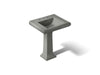KOHLER K-2258-8 Memoirs 27-1/4" rectangular pedestal bathroom sink, thunder grey