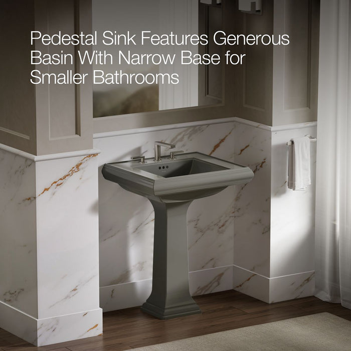 KOHLER K-2258-8 Memoirs 27-1/4" rectangular pedestal bathroom sink