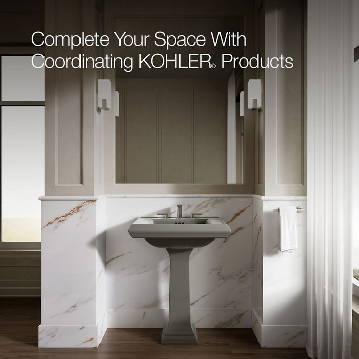 KOHLER K-2258-8 Memoirs 27-1/4" rectangular pedestal bathroom sink