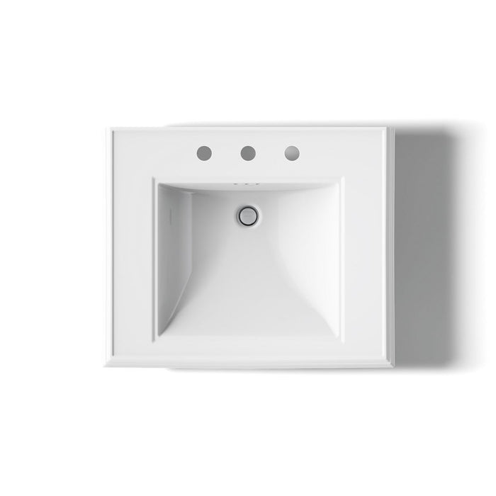 KOHLER K-2258-8 Memoirs 27-1/4" rectangular pedestal bathroom sink
