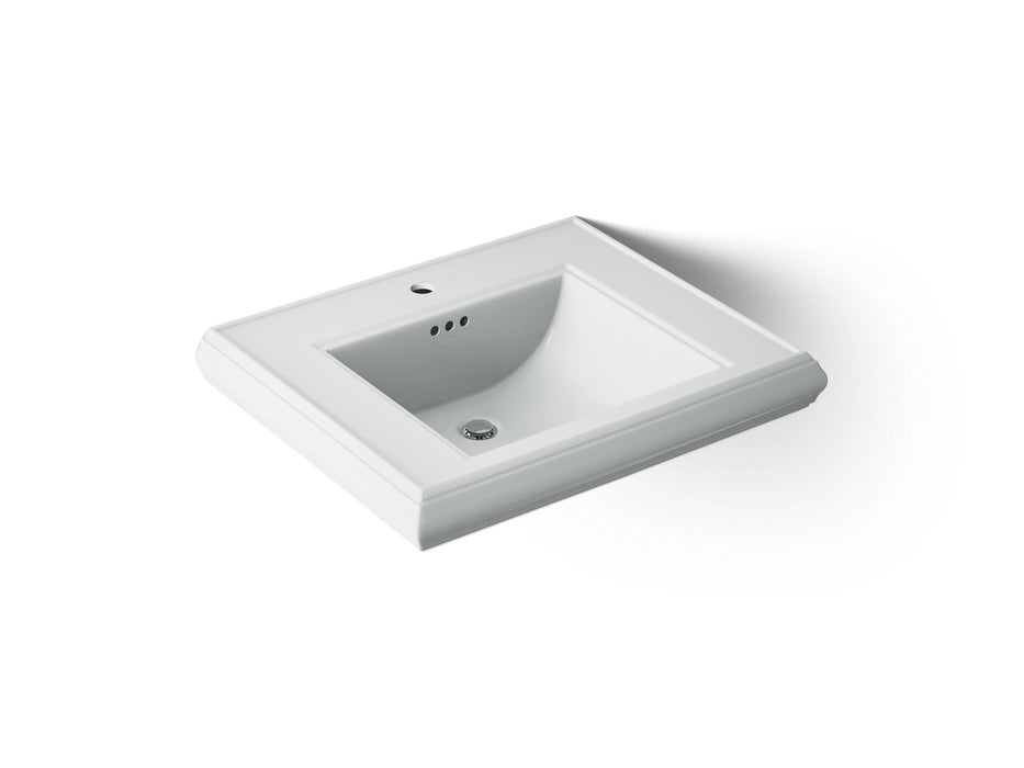 KOHLER K-2259-1 Memoirs Pedestal/console Table Bathroom Sink Basin with Single Faucet-hole Drilling, ice grey