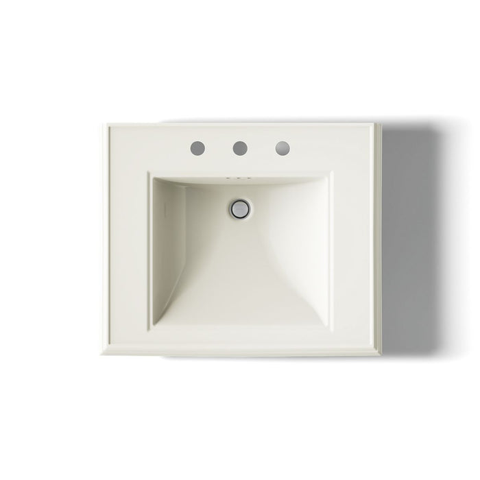 KOHLER Memoirs Pedestal/console table bathroom sink basin with 8" widespread faucet holes