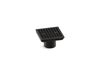 KOHLER K-22665 Clearflo Square brass tile-in shower drain (drain body not included), matte black