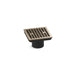 KOHLER K-22665 Clearflo Square brass tile-in shower drain (drain body not included), vibrant brushed bronze