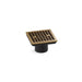 KOHLER K-22665 Clearflo Square brass tile-in shower drain (drain body not included), vibrant brushed moderne brass