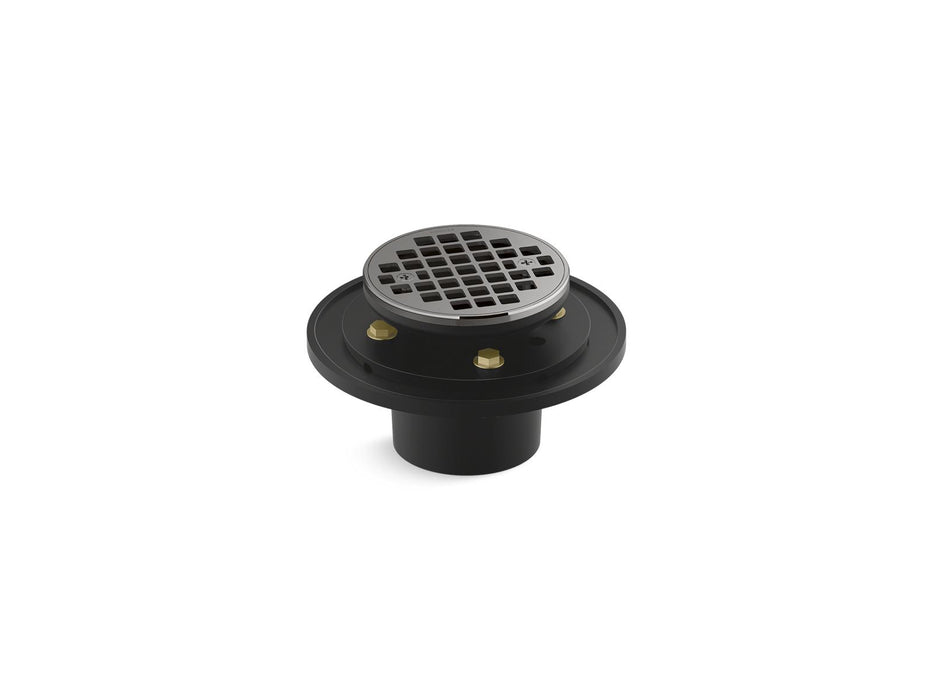 KOHLER K-22671 Clearflo Round brass tile-in shower drain, vibrant titanium