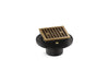 KOHLER K-22673 Clearflo Square brass tile-in shower drain, vibrant brushed moderne brass