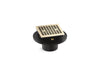 KOHLER K-22673 Clearflo Square brass tile-in shower drain, vibrant french gold