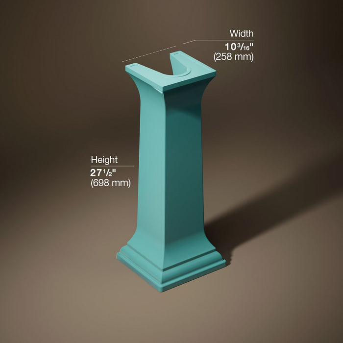 KOHLER K-2267 Memoirs Bathroom sink pedestal, 150th spring green - view 5