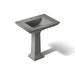 KOHLER K-2268-1 Memoirs Stately 30-3/4" Rectangular Pedestal Bathroom Sink, Thunder Grey - 3/4 view of product