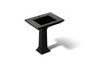 KOHLER K-2268-1 Memoirs 30-3/4" rectangular pedestal bathroom sink, black black