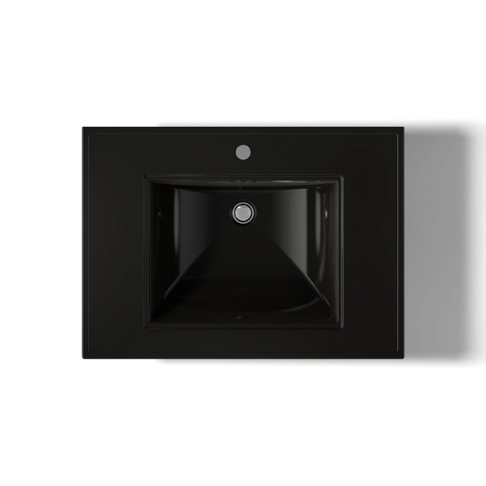 KOHLER K-2268-1 Memoirs 30-3/4" rectangular pedestal bathroom sink, black black - view 3