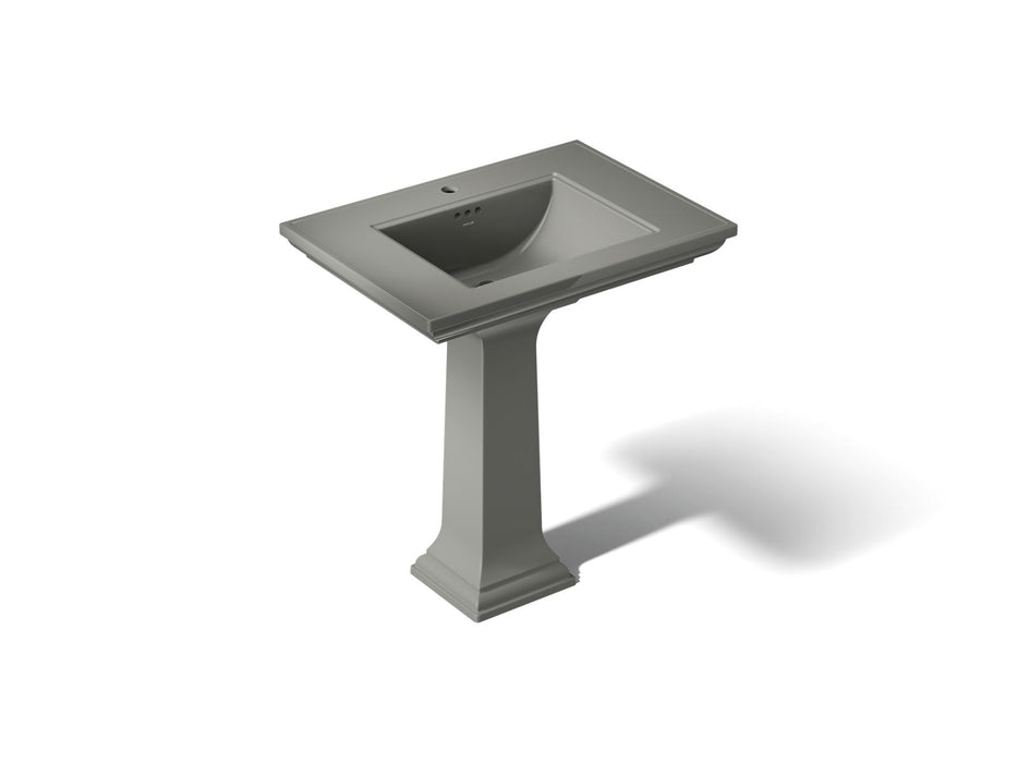 KOHLER K-2268-1 Memoirs 30-3/4" rectangular pedestal bathroom sink, thunder grey