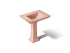 KOHLER K-2268-8 Memoirs Stately 30-3/4" rectangular pedestal bathroom sink, 150th peachblow