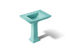 KOHLER K-2268-8 Memoirs Stately 30-3/4" rectangular pedestal bathroom sink, 150th spring green