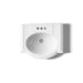 KOHLER K-2286-4 Devonshire 24" Pedestal Bathroom Sink with 4" Centerset Faucet Holes, white - view 3