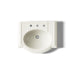 KOHLER K-2286-8 Devonshire 24" Pedestal Bathroom Sink with 8" Widespread Faucet Holes, biscuit - view 3