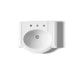 KOHLER K-2286-8 Devonshire 24" Pedestal Bathroom Sink with 8" Widespread Faucet Holes, white - view 3