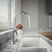 KOHLER K-22972 Crue Pull-down kitchen sink faucet with three-function sprayhead, polished chrome - view 2