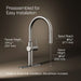 KOHLER K-22972 Crue Pull-down kitchen sink faucet with three-function sprayhead, vibrant stainless - view 5