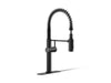 KOHLER K-22973 Crue Semi-professional kitchen sink faucet with three-function sprayhead, matte black