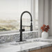 KOHLER K-22973 Crue Semi-professional kitchen sink faucet with three-function sprayhead, matte black - view 3