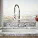 KOHLER K-22973 Crue Semi-professional kitchen sink faucet with three-function sprayhead, polished chrome - view 4