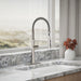 KOHLER K-22973 Crue Semi-professional kitchen sink faucet with three-function sprayhead, vibrant stainless - view 3