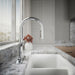 KOHLER K-22974 Crue Touchless pull-down kitchen sink faucet with three-function sprayhead, polished chrome - view 2