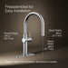 KOHLER K-22974 Crue Touchless pull-down kitchen sink faucet with three-function sprayhead, polished chrome - view 5