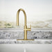 KOHLER K-22974 Crue Touchless pull-down kitchen sink faucet with three-function sprayhead, vibrant brushed moderne brass...