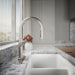KOHLER K-22974 Crue Touchless pull-down kitchen sink faucet with three-function sprayhead, vibrant stainless - view 5