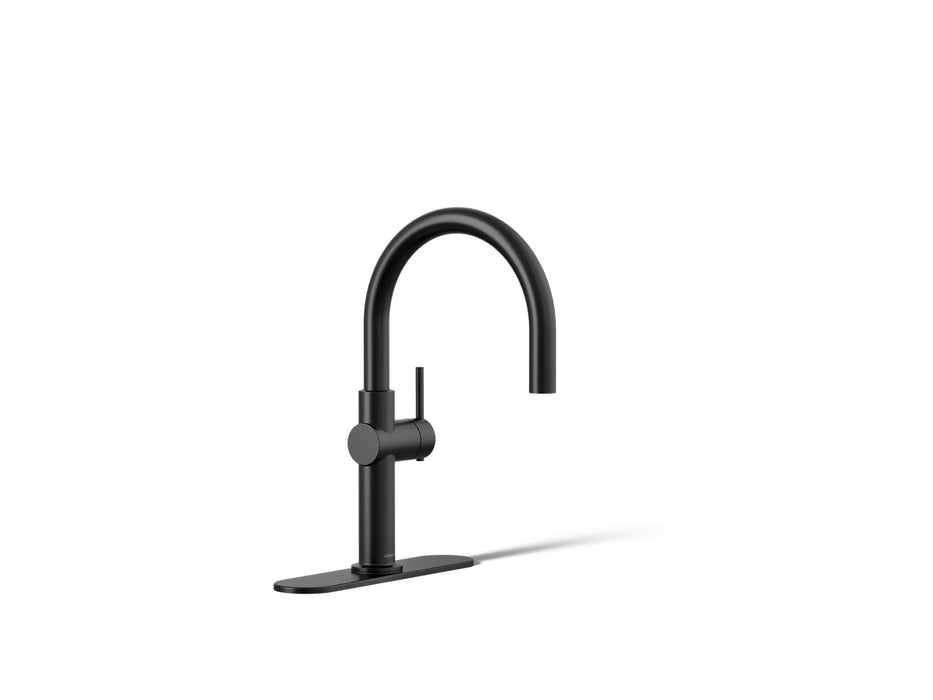 KOHLER K-22975 Crue Single-handle bar sink faucet, matte black