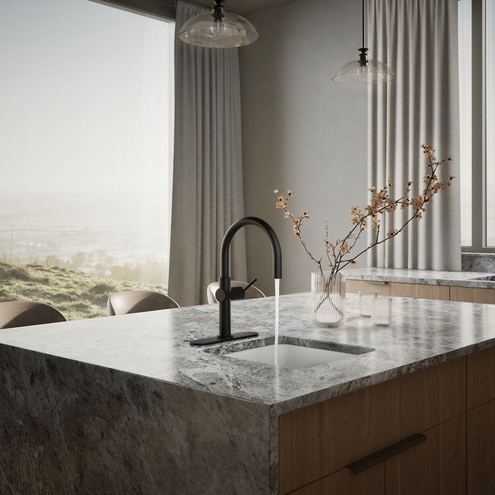KOHLER K-22975 Crue Single-handle bar sink faucet, matte black - view 5