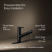KOHLER K-22976 Crue Pull-out kitchen sink faucet with three-function sprayhead, matte black - view 5
