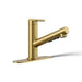 KOHLER K-22976 Crue Pull-out kitchen sink faucet with three-function sprayhead, vibrant brushed moderne brass - view 4
