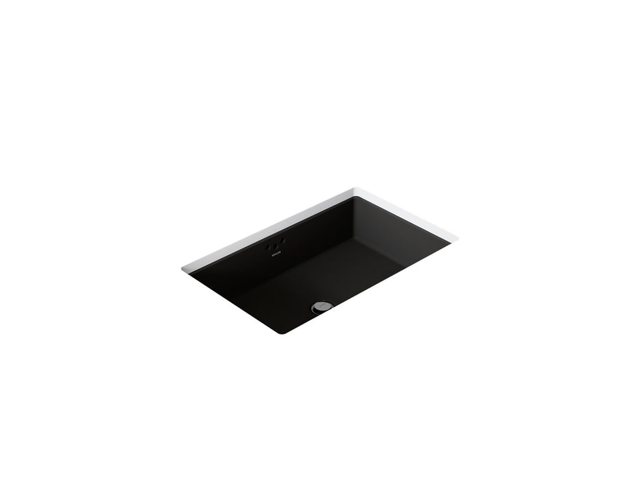 KOHLER K-2297 Kathryn 24" rectangular undermount bathroom sink, black black