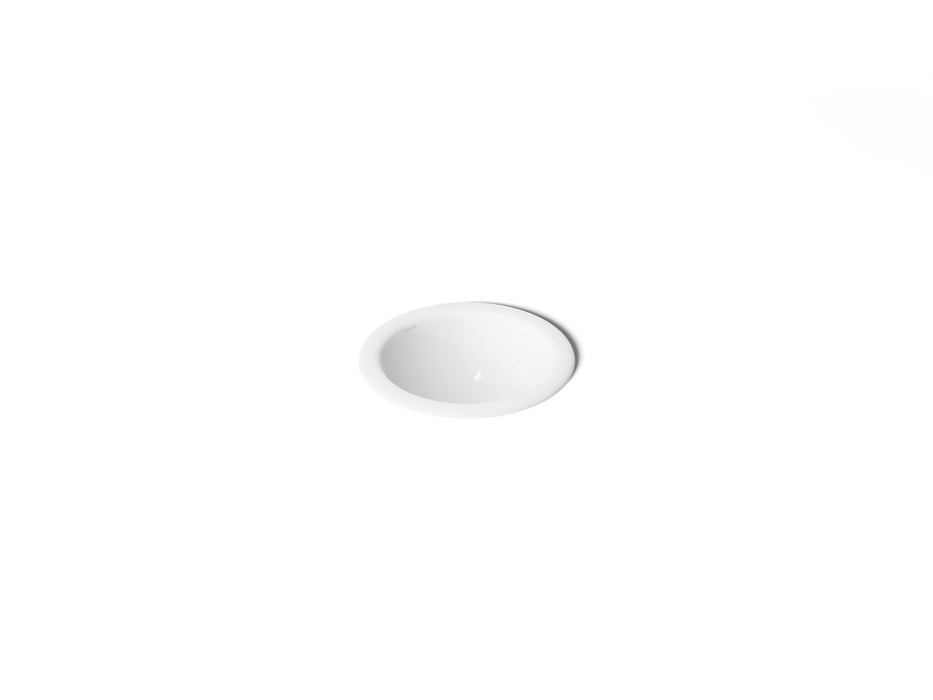 KOHLER K-2298-0 K-2298 Compass 13-1/4" Round Drop-in/undermount Bathroom Sink, No Overflow, white