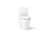 KOHLER K-23188-0 K-23188 Reach Curv One-piece Compact Elongated Toilet with Skirted Trapway, Dual-flush, white
