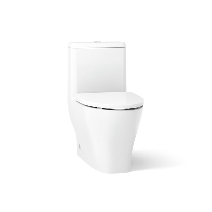 KOHLER K-23188-0 K-23188 Reach Curv One-piece Compact Elongated Toilet with Skirted Trapway, Dual-flush, white - view 5