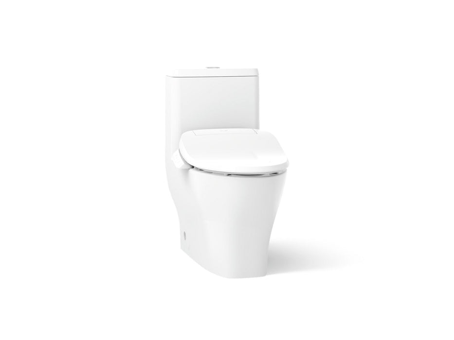 KOHLER K-23188-HC Reach Curv Hidden cord one-piece compact elongated toilet with skirted trapway, dual-flush, white