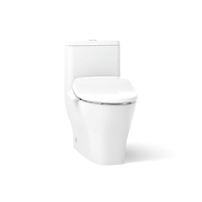 KOHLER K-23188-HC Reach Curv Hidden cord one-piece compact elongated toilet with skirted trapway, dual-flush, white - view 5
